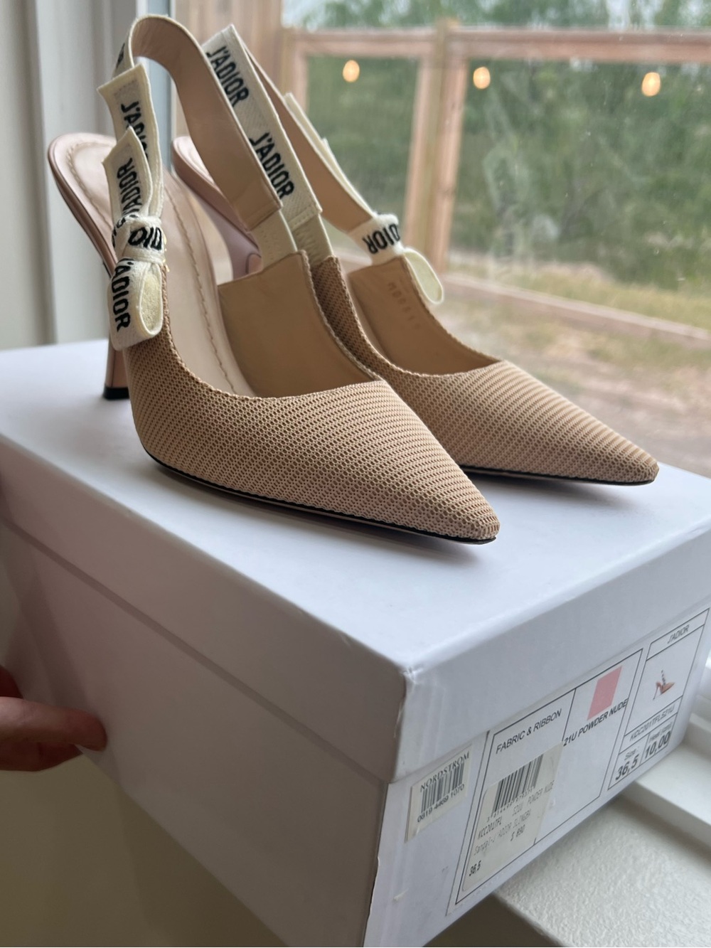 Dior J'Adior Beige Slingback Heels